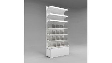 The workers boxed the shelves.