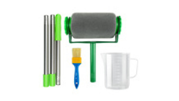 ZHIXIN Wall Painting High Quality Style Metal Handle Paint Storage Flocking Foam Painting Roller Brush Set1