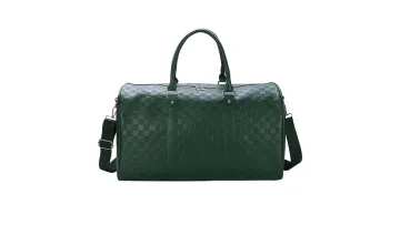 Fashion Plaid Embossed Short Distance Travel Bag1