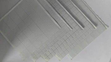 Glass fiber overstitched