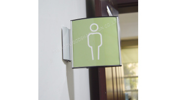 Silver aluminum profile double-sided curved sign