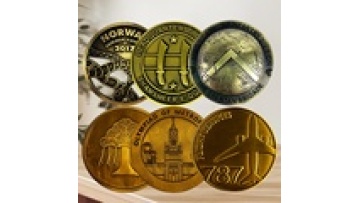 Metal Challenge Coins Free Design Zinc Alloy Metal Antique Brass 3D Coin Collection Gold and Silver Coins1