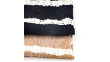 High Quality Soft 80%cotton 15%polyester 5%spandex 240 Gsm Pleated Jacquard Knitted Fabric for Women Sweater1