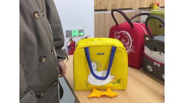 Custom Insulated Cooler Warmer Bag Kids Thermal Cute Duck Printing Tote Bags Children School Picnic Food Lunch Box Bag For Women1