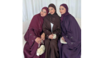 2025 Luxury Nida Rhinestone Dubai Abaya Women Muslim Dress Cardigan Islamic Clothing Front Open Abaya1