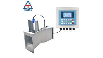 Ultrasonic open channel flowmeter and Bacher groov