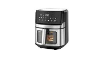 5.5L-6.5L Stainless Steel Smart Visible Air Fryer Electric Digital Rapid Oil-Free English Spanish Operating Language Square1