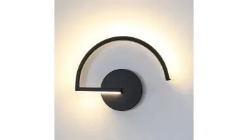 Sleek Modern Black LED Wall Lamp for Indoor and Outdoor Use1