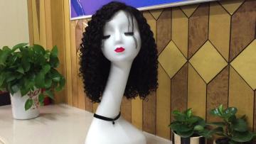 Afro Curly Wigs Natural Hairline 150% Density Remy Human Hair For Black Women Wholesale Short Lace Front Bob Wig1