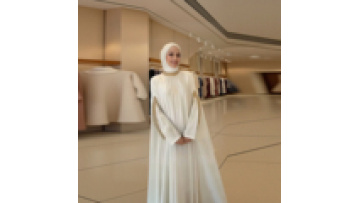 2026 Middle Eastern Muslim Abaya with Hijab Inner 3 Piece Set Chiffon Beaded Evening Dress African Plus Size Women's Clothing1