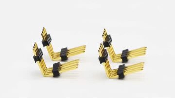 2.0mm Pitch Pin header Connector Single Row Right Angle SQ0.64mm H2.0mm Double Plastic  1*4P