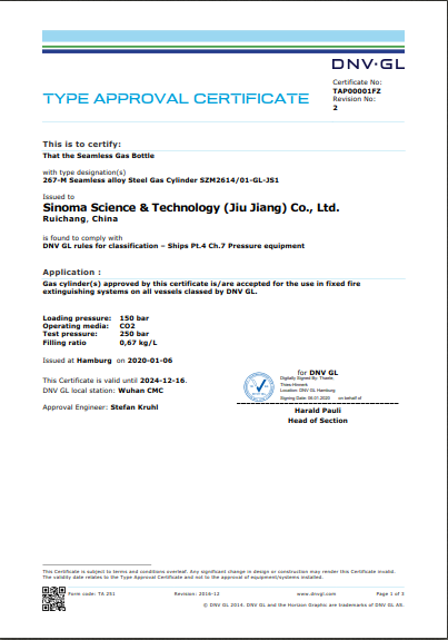 DNV.GL CERTIFICATE