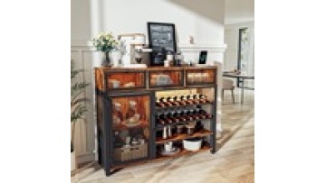 European modern Style iron work Custom Wall Mounted bar Display wine rack supermarket Storage Cabinet1