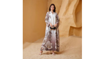 Middle East Muslim Dress Dubai Women's Robe Fashion Floral Printed Embroidery Abaya Women Muslim Dress Beaded Maxi Dress1
