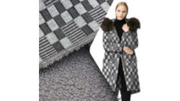 High Quality No Bonding Double Face Polar Sherpa Fleece 100%Polyester 420GSM Yarn Dyed Plaid Knitted Fabric for Garment1