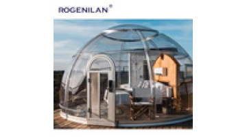 Rogenilan Full House Outdoor Prefab Dome House Room Geodesic Polycarbonate Dome House1