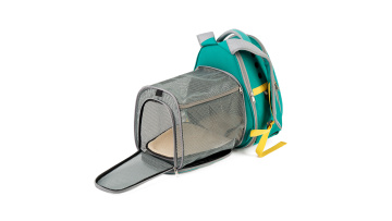 Factory direct selling large-capacity pet travel waterproof breathable avocado color Oxford cloth pet backpack1
