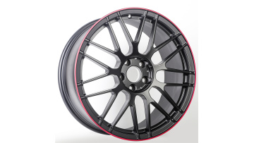 19 Inch C63 AMG S Style forged Wheels Satin Black Red Lip