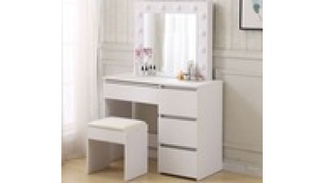 Bedroom Furniture Hot sale Led Light wholesale White Color Optional Storage Dresser Makeup Vanity Dressing Table With LED1