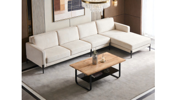 TL-21C05 Elegant Coffee Table with Wood and Glass Storage Design