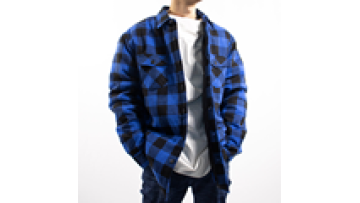 Wholesale Mens Flannel Lined Quilted Shirt Jacket Men Heavy Jackets for Winter1