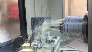4 Axis CNC machining centre at work