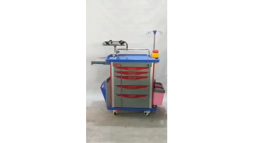 High Quality Cheap Mobile Abs Drugs Hospital Medical Crash Cart Plastic Emergency Medicine Trolley For Clinic1