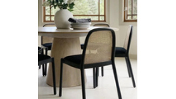 Best price of commercial furniture cafe wood and leather restaurant chair1