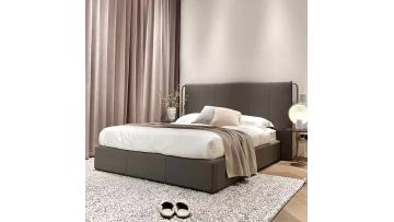 Iris Leather Upholstered Bed