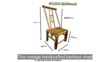 Vintage Handmade Bamboo Chairs and Stools1