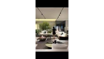 Italian minimalist leather modular high-end sofa