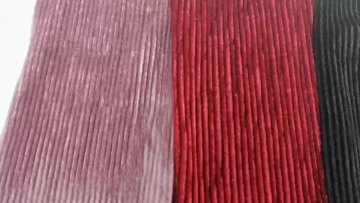 High quality stretch velour miyake pleated crinkle polyester black tour velvet fabric garment fabrics for dress1