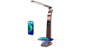 Foldable Digital Alarm Clock with Wireless Charging Desk Lamp Calendar1
