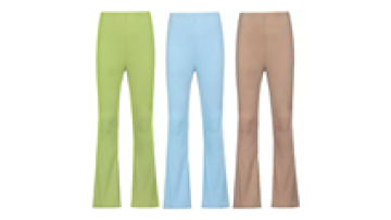 OEM Wholesale High-waisted Office Lady Trousers Slim Beltless Flared Pants Knitted Women Trousers Casual Pants1