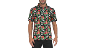 High Quality Polo Golf Shirt Logo Floral Custom Men Polo Shirts New Design1