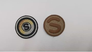 3D circular embroidered patch