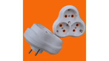 3 Splitter Socket Adapter with Grounding 16A 250V Euroslot Round White1