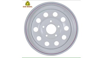 Wholesale 4 Lug 8 Spoke 13x4.5 Trailer Steel Wheels 13 Inch 4x100 Chrome Wheels1