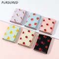 PURDORED 1 Pc Women Folding Card Wallet Female Lady Business Card Holder Short Girl Coin Purse Simple for Women Card Holder