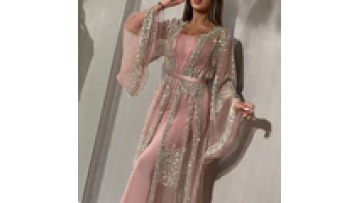 New Women Long Sleeve Sequin Mesh Suit Gown For Party Dress For Women1