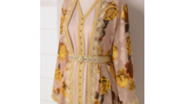 Wholesale Habdwork Middle East Arabic Muslim Dubai Abaya Kaftan Style Embroidery Dubai Arab Morocco Caftan1