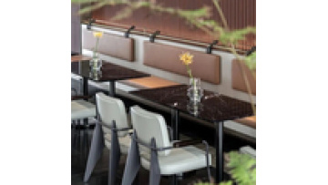 Low price commercial furniture cafe  wood and leather restaurant chair1