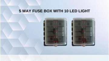 12V / 24V Standard Blade LED Fuse Box Hold Red LED Indicator 10 Way Blade Fuse Box for Car boat marine1