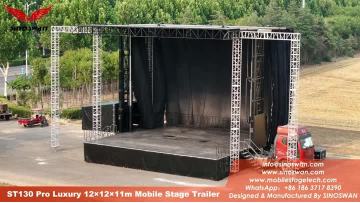 Luxury 12x12m Hydraulic Mobile Stage for Concerts, Festivals, and Events