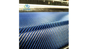 Production of carbon aramid fiber fabric 