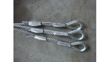 wire rope end for suspended platform