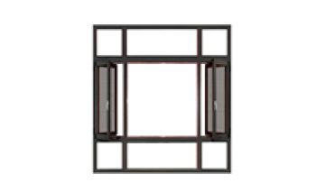 Aluminum Frame Double Tempered Glass 6063-T5  SS Screen Casement Windows For Home1