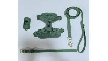 Wholesale Dog Harness Combine with Waterproof Collar Leash & Poop Bag Holder Offer by Pet Product Manufacturer Brand Logo Soft Neoprene Pet Vest1