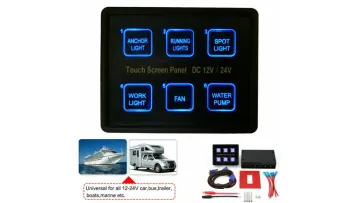 12V~24V Multivolt 10 Gang Boat Digital Membrane Touch Control Panel Kit1