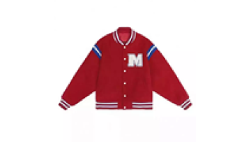 High Quality Custom Chenille Patch Blank Vintage Baseball Wool Zip Up Jacket1